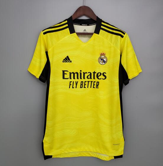 2021/22 Real Madrid Yellow Goalkeeper Soccer Jersey Shirt